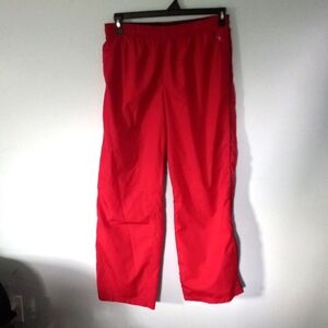 Danskin Now Classic Red Pants with Zippered Bottoms